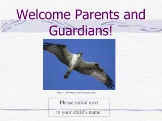 Welcome Parents and Guardians!