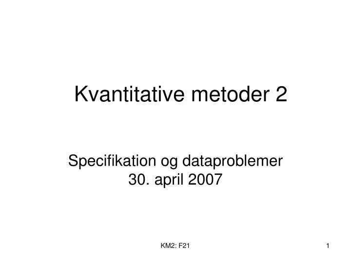 kvantitative metoder 2