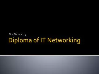 Diploma of IT Networking