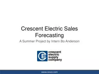 Crescent Electric Sales Forecasting