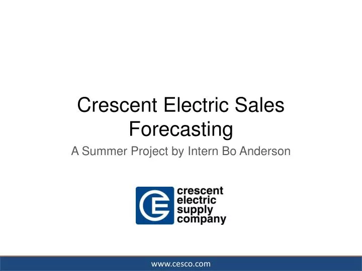 crescent electric sales forecasting