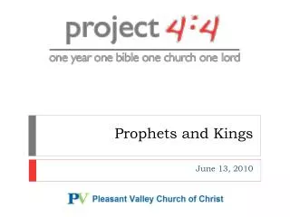 Prophets and Kings