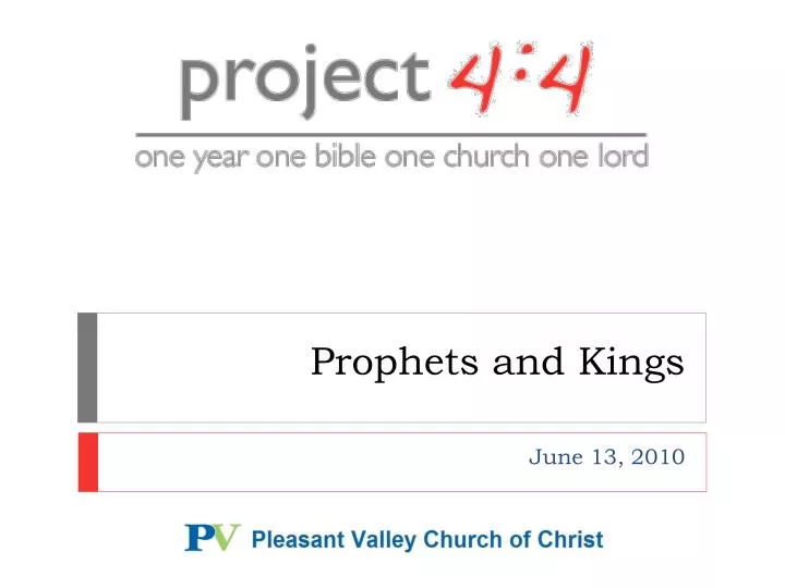 prophets and kings