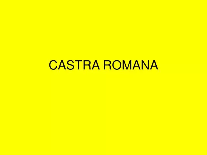 castra romana