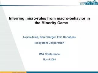 Inferring micro-rules from macro-behavior in the Minority Game