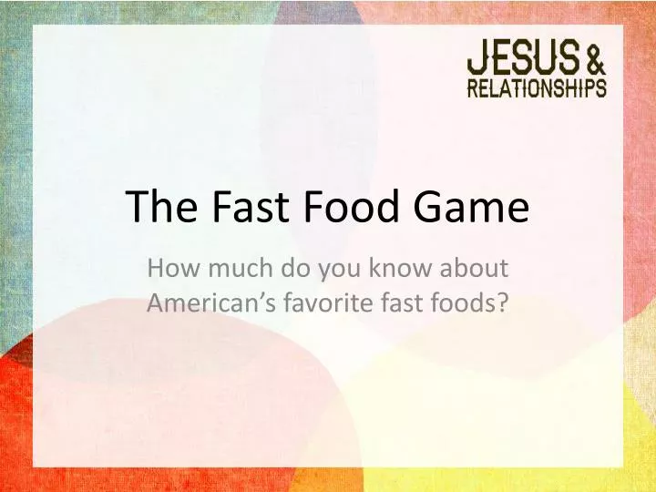 the fast food game