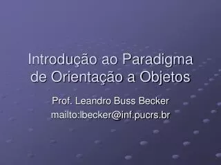 introdu o ao paradigma de orienta o a objetos