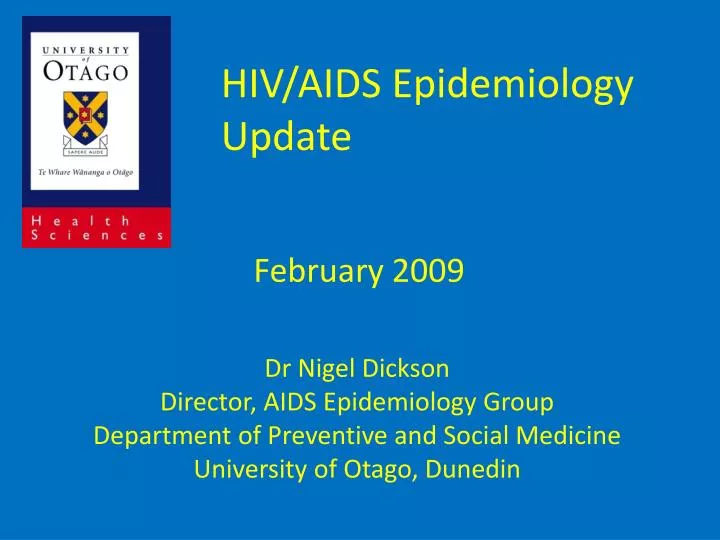 hiv aids epidemiology update february 2009