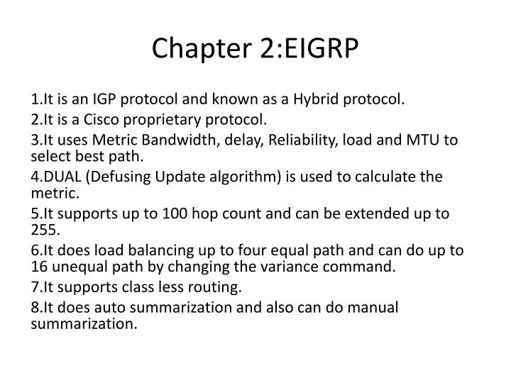 chapter 2 eigrp