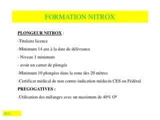 formation nitrox