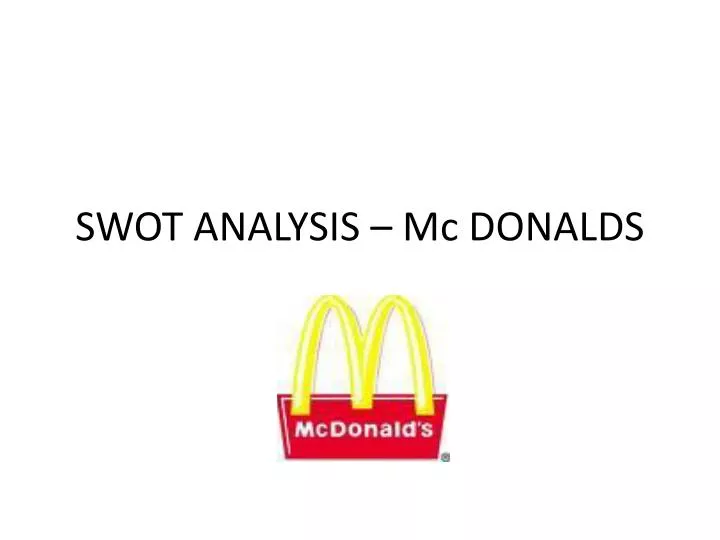 swot analysis mc donalds