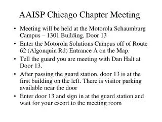 AAISP Chicago Chapter Meeting