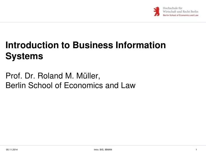 introduction to business information systems