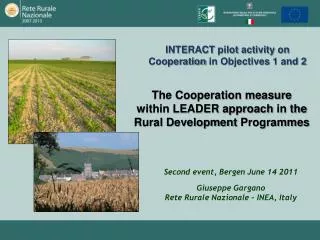 The Cooperation measure within LEADER approach in the Rural Development Programmes