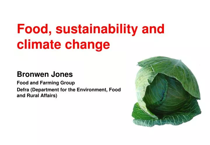 food sustainability and climate change