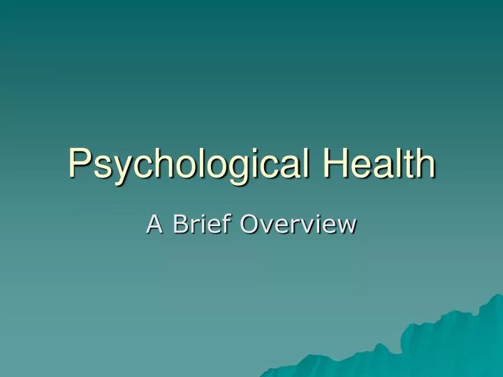 psychological health