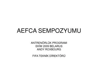 aefca sempozyumu