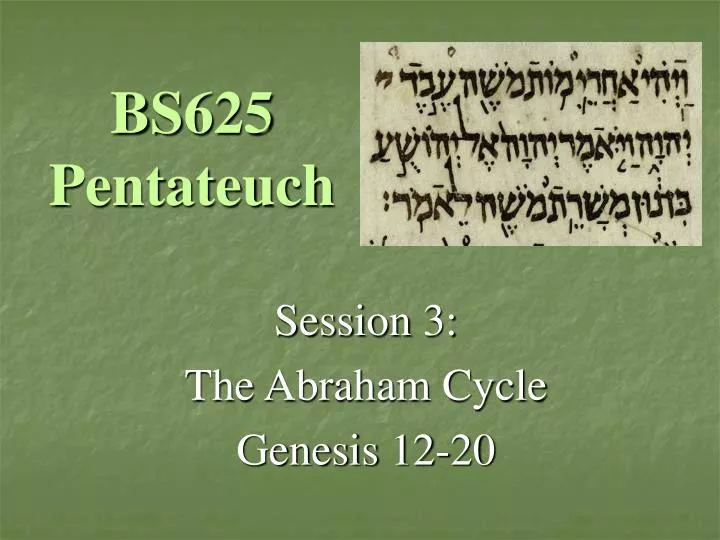 bs625 pentateuch