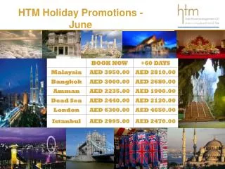 HTM Holiday Promotions - June