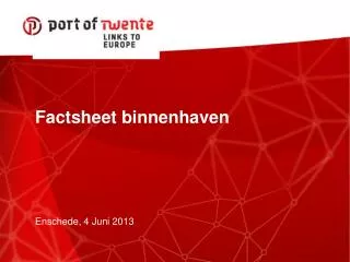 factsheet binnenhaven