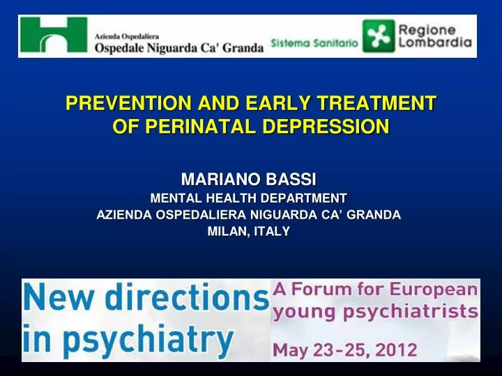 prevention and early treatment of perinatal depression