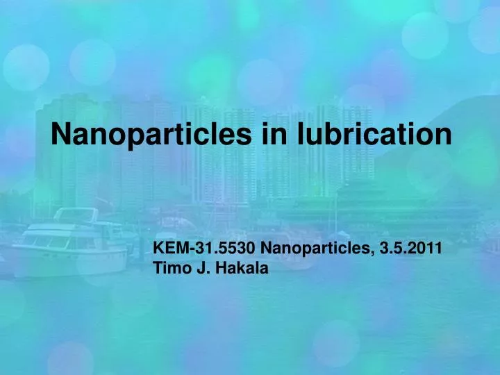 nanoparticles in lubrication