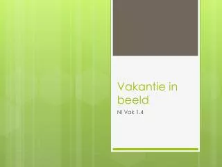 vakantie in beeld