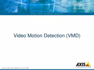 video motion detection vmd