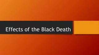 Effects of the Black Death