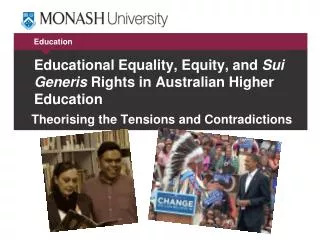 Educational Equality, Equity, and Sui Generis Rights in Australian Higher Education