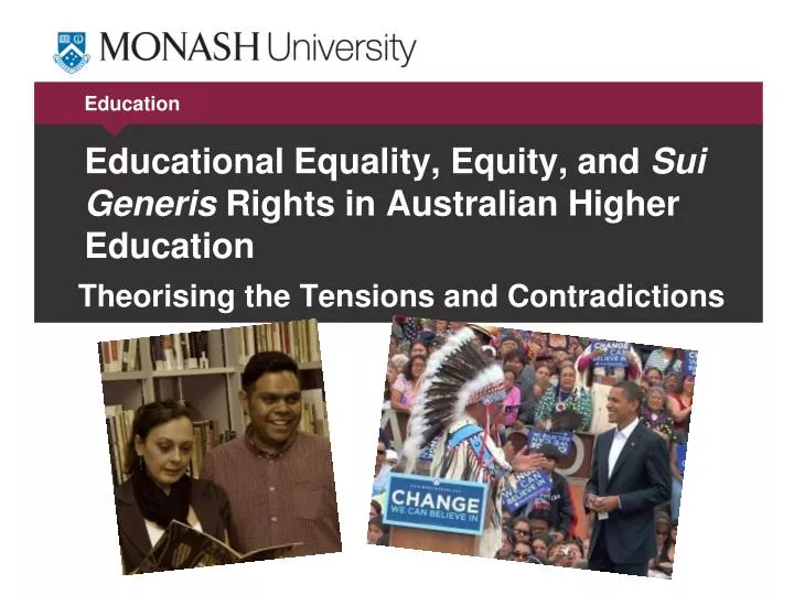 educational equality equity and sui generis rights in australian higher education