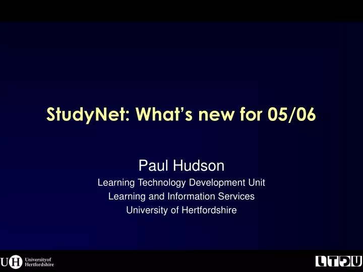 studynet what s new for 05 06