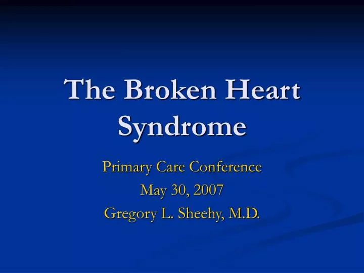 the broken heart syndrome