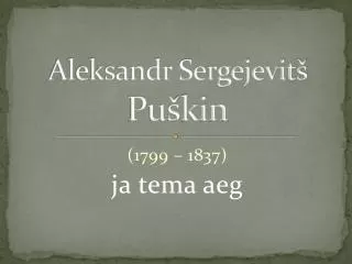 aleksandr sergejevit pu kin