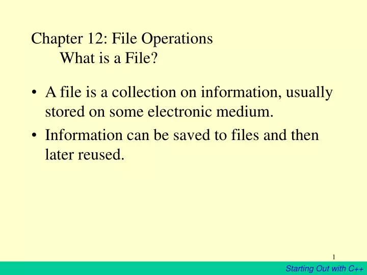 chapter 12 file operations what is a file