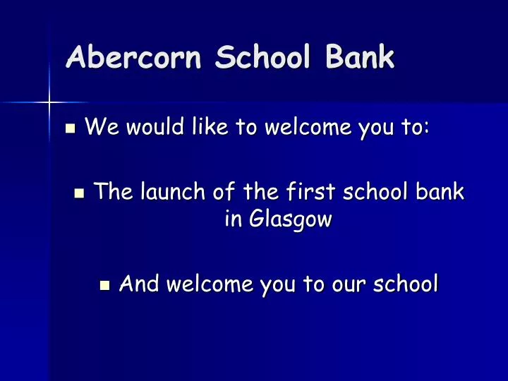 abercorn school bank