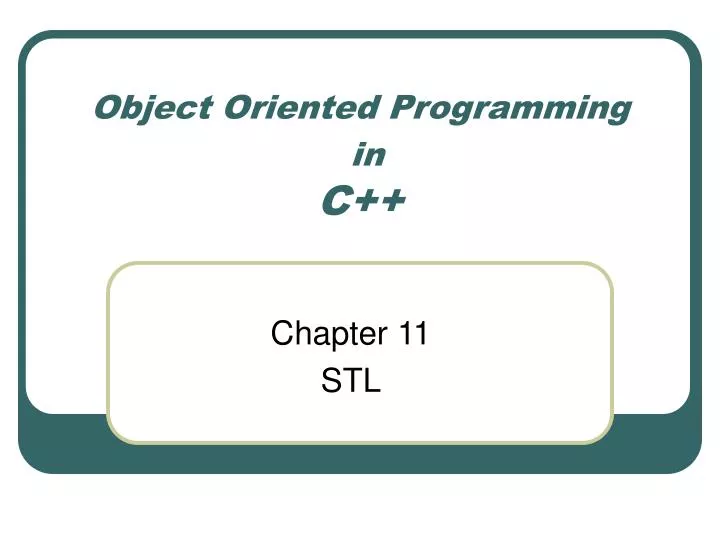 object oriented programming in c