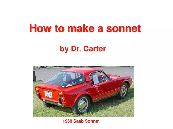 how to make a sonnet