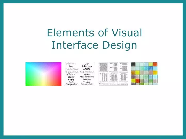 elements of visual interface design
