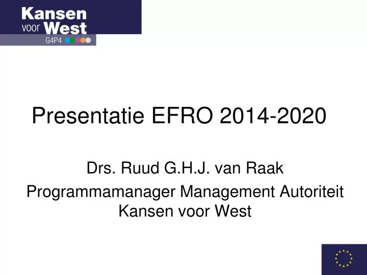 presentatie efro 2014 2020
