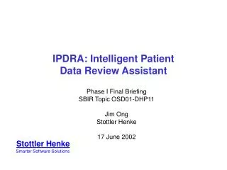 IPDRA: Intelligent Patient Data Review Assistant
