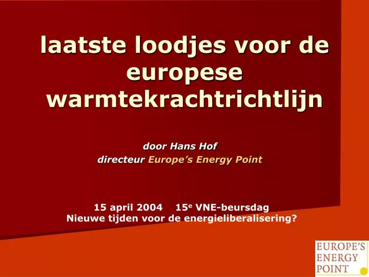 laatste loodjes voor de europese warmtekrachtrichtlijn