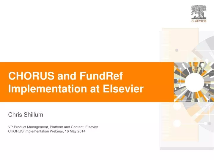 chorus and fundref implementation at elsevier