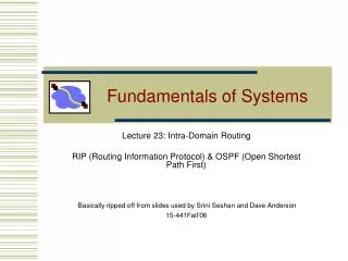 Fundamentals of Systems