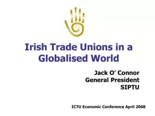 Irish Trade Unions in a Globalised World