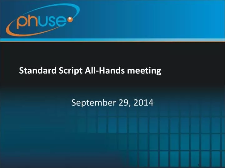 standard script all hands meeting