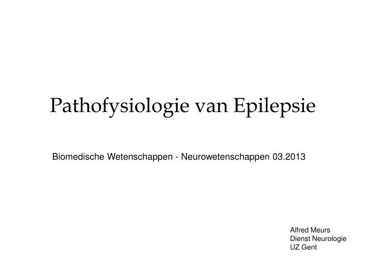 pathofysiologie van epilepsie