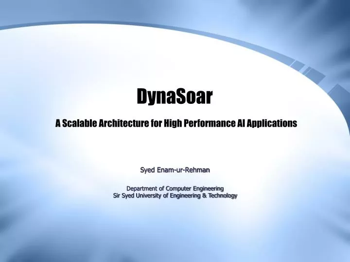 dynasoar a scalable architecture for high performance ai applications