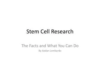 Stem Cell Research