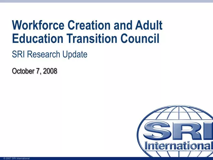 workforce creation and adult education transition council